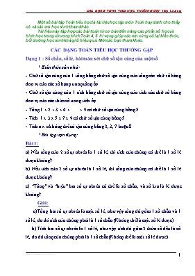 Các dạng toán thường gặp môn Toán lớp 4, 5 (Có đáp án)